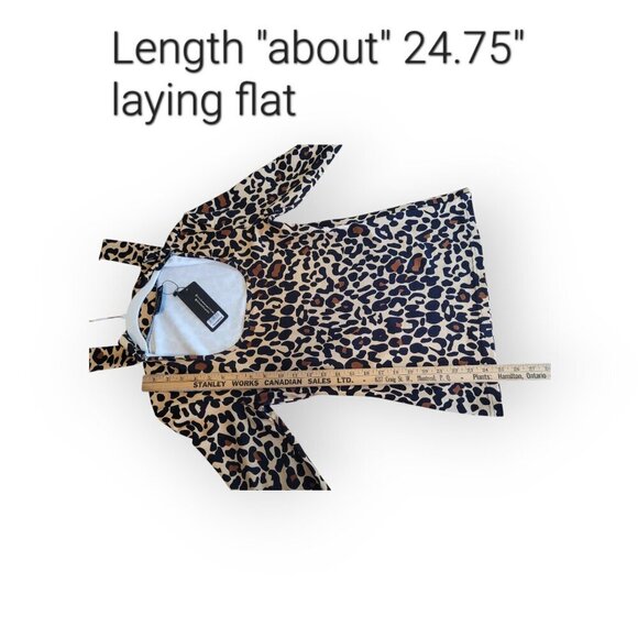 Voodoo Vixen Leopard Tie Neck Top NWT Medium - Picture 11 of 14